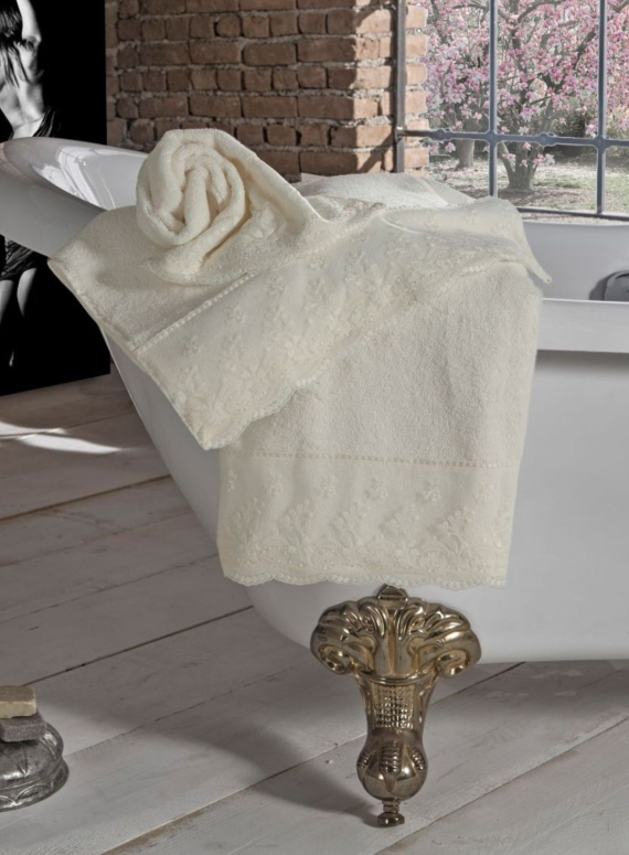 Махровий рушник Maison D'or Sessa ecru 85х150см