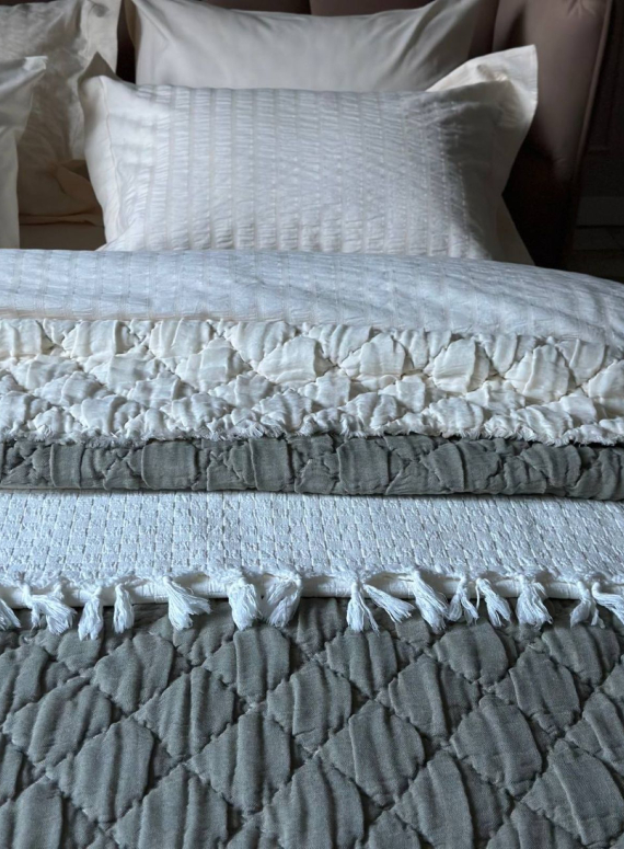 Муслінове покривало з наволочками Atlas green євро Туреччина