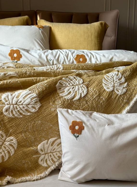 Муслінове покривало з наволочками Saheser Forest sari євро Туреччина