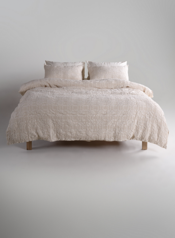 Эксклюзивное постельное белье Limasso Kristal Naturel 200x220 из вареного хлопка