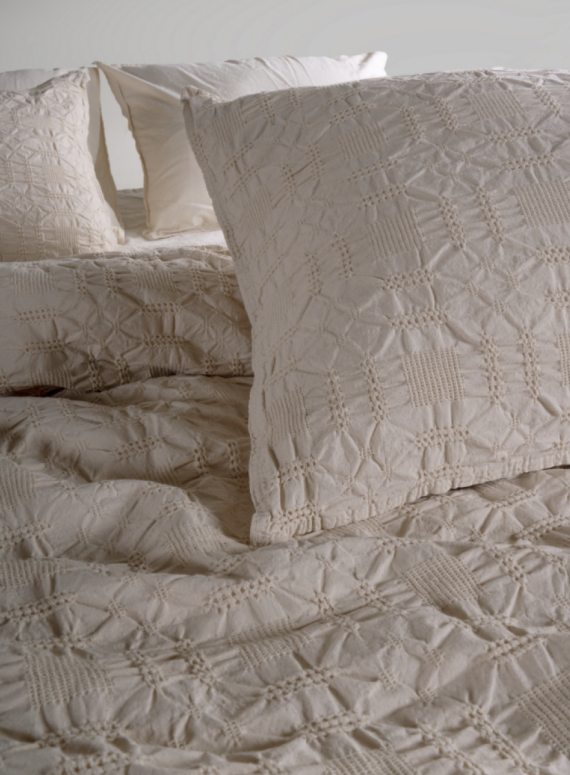 Эксклюзивное постельное белье Limasso Kristal Naturel 200x220 из вареного хлопка