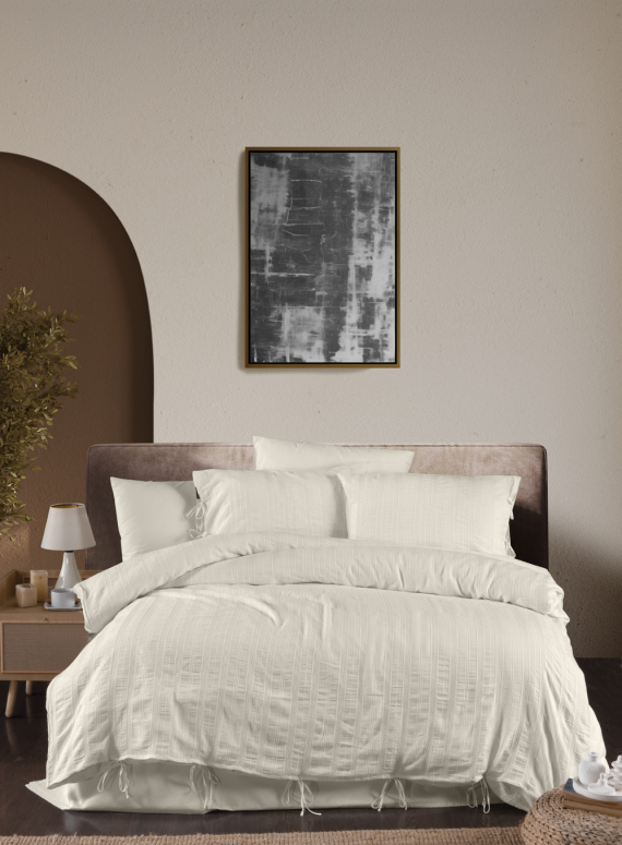 Постільна білизна ARDUS KREM Natural Cotton Series з вареної бавовни, євро комплект 200×220