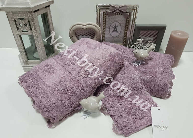 Набір бамбукових рушників Maison D'or  Intensive 3шт темно-фіолетовий