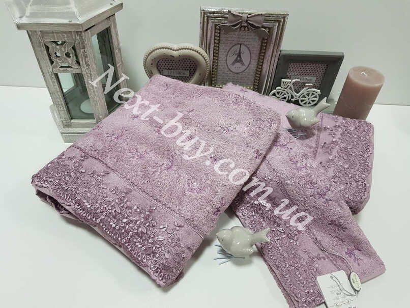 Набір бамбукових рушників Maison D'or Festival 3шт темно-фіолетовий