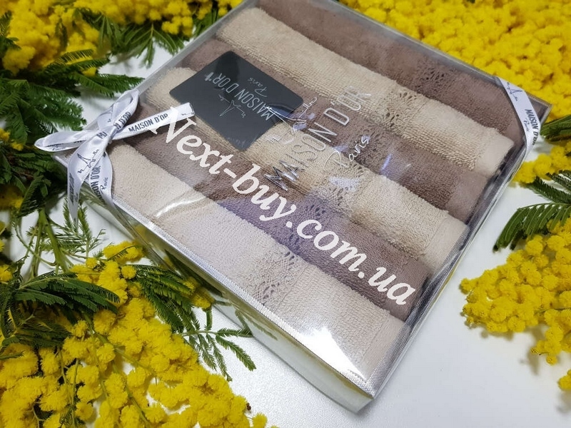 Maison D'or Sena набір кухонних рушників бавовна 6шт коричневий