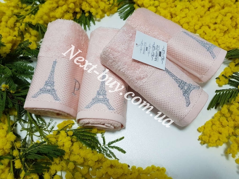 Maison D'or Paris набір бамбукових рушників з стразами 4шт