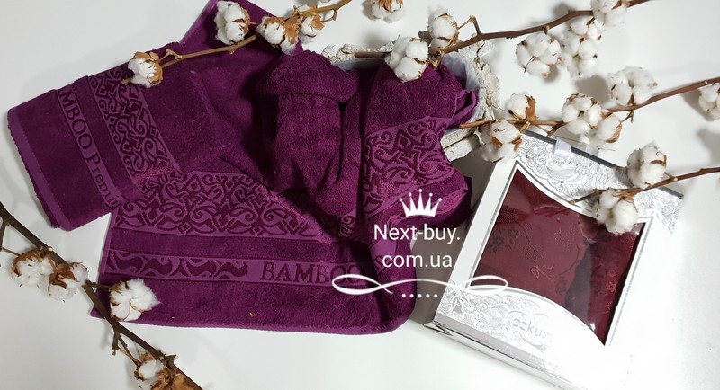 Комплект полотенец DNZ garden бамбук - лицо + баня Турция  nt-q42