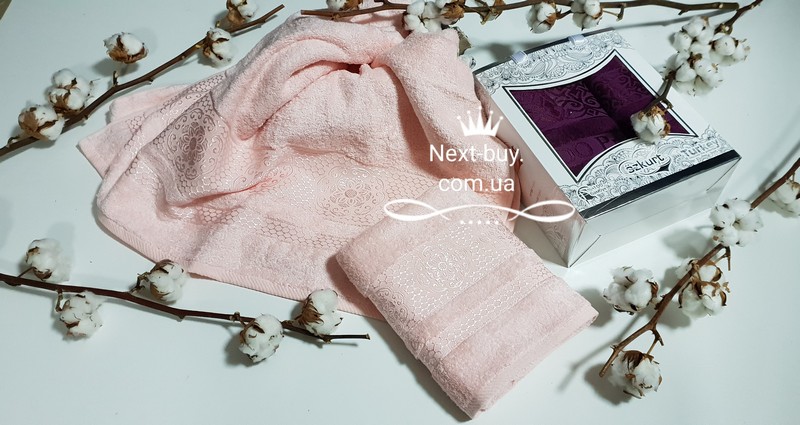 Комплект полотенец DNZ garden бамбук - лицо + баня Турция  nt-q44