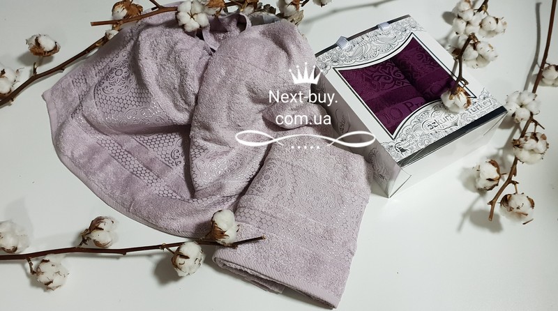 Комплект полотенец DNZ garden бамбук - лицо + баня Турция  nt-q40