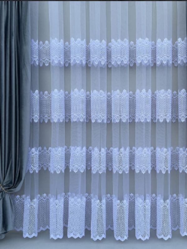 Тюль фатин Column білий Туреччина