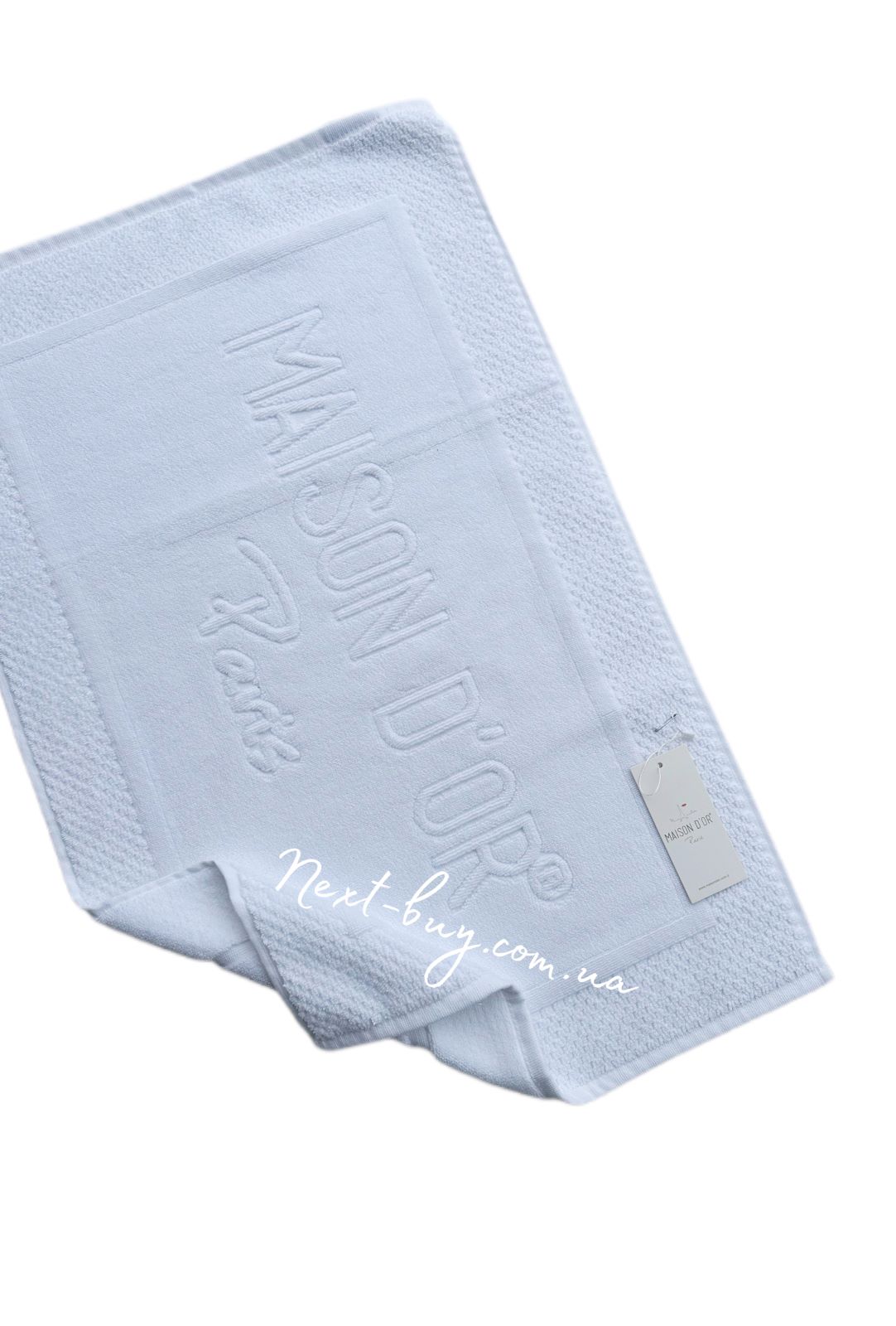 Натуральний килимок-рушник для ніг Maison D'or Bathmat white