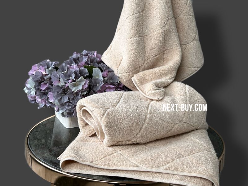 Махровое полотенце для лица Cestepe Voli 50х90 бежевое Турция