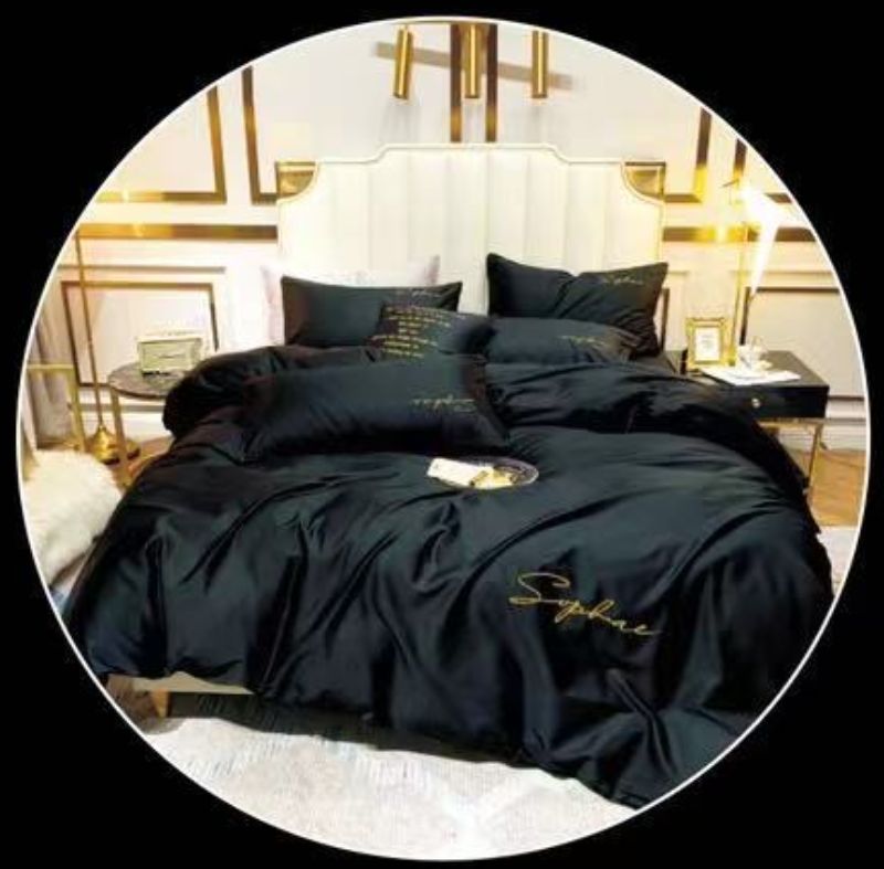 Постільна білизна тенсел Crown Midnight Black евро 200х220