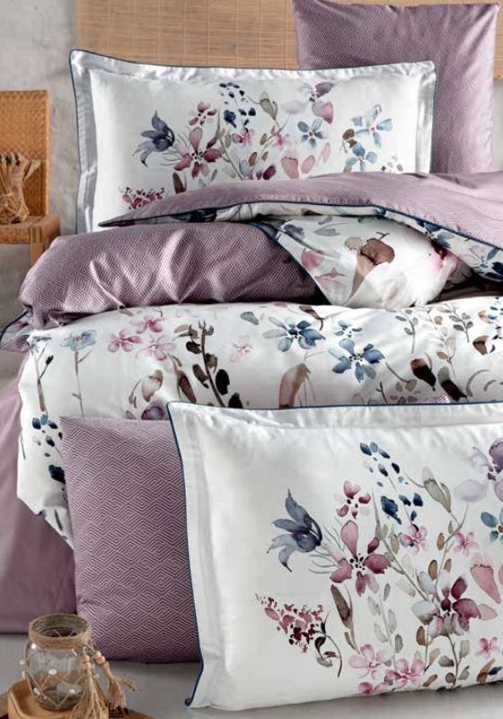 Постільна білизна Delcina Berry La Romano premium сатин евро 200х220