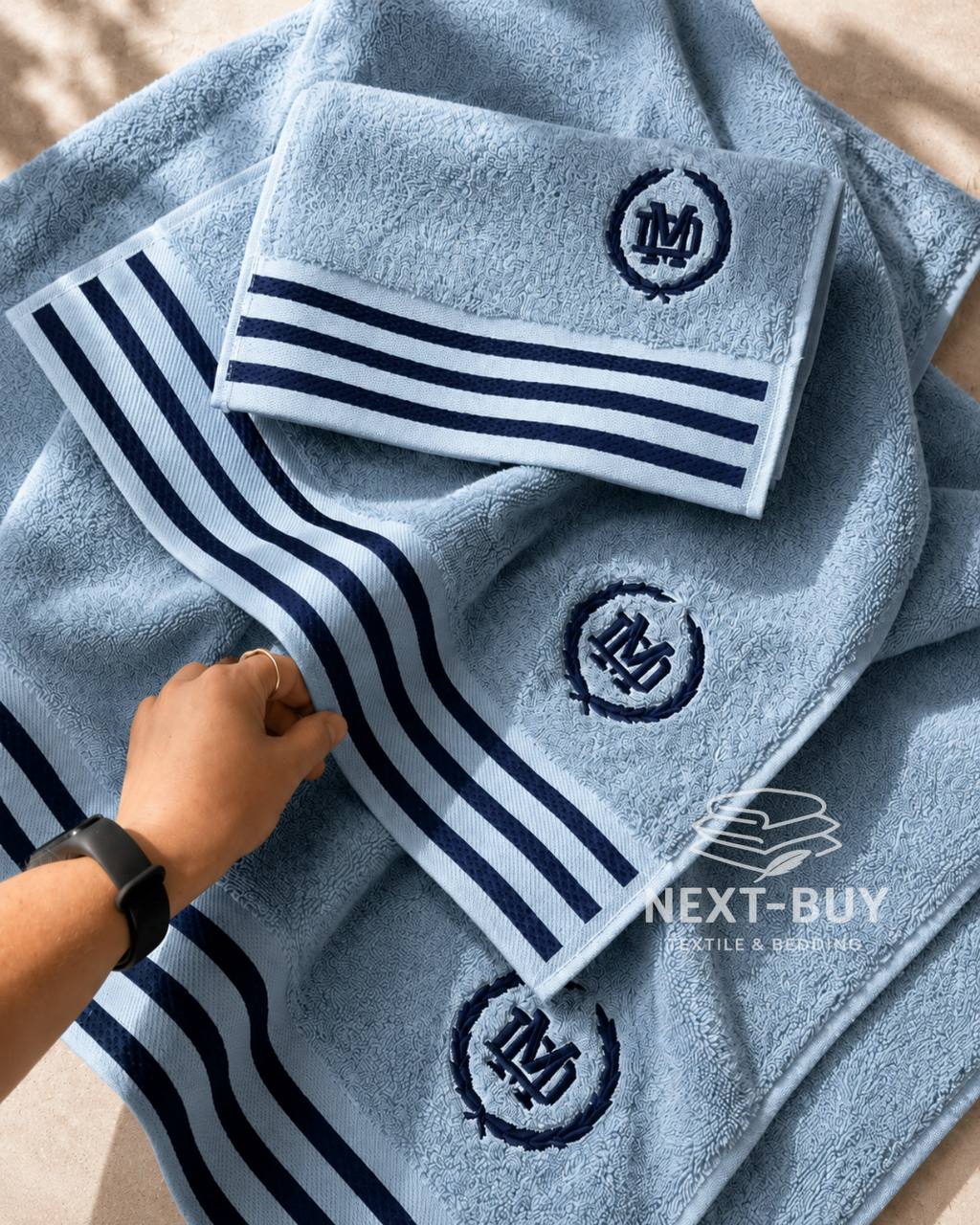 Maison D'or Delon Cotton blue-navy набір рушників для чоловіків