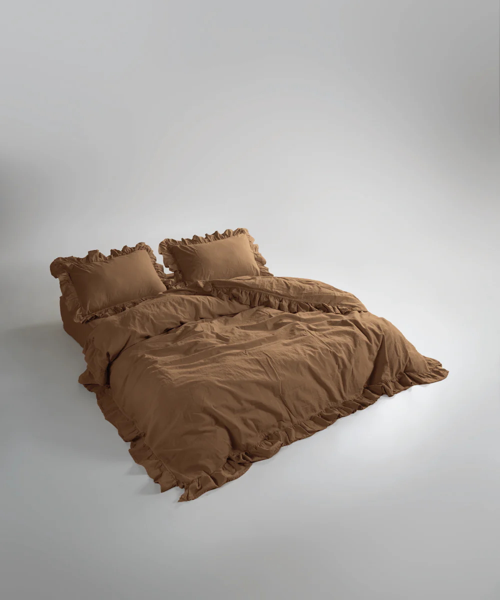 Сімейна ексклюзивна постільна білизна Limasso Exclusive  Wood smoke  160х220 (2шт) з вареної бавовни