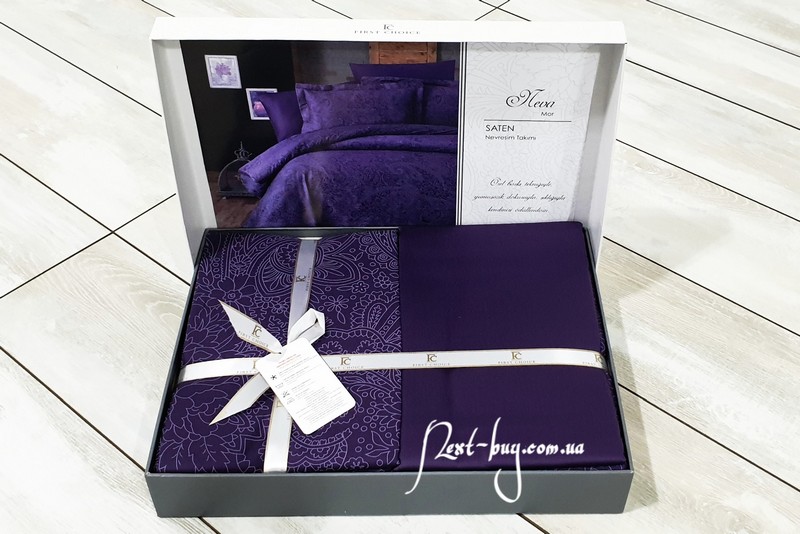 First Choice Neva mor(purple) постельное белье сатин евро 200х220