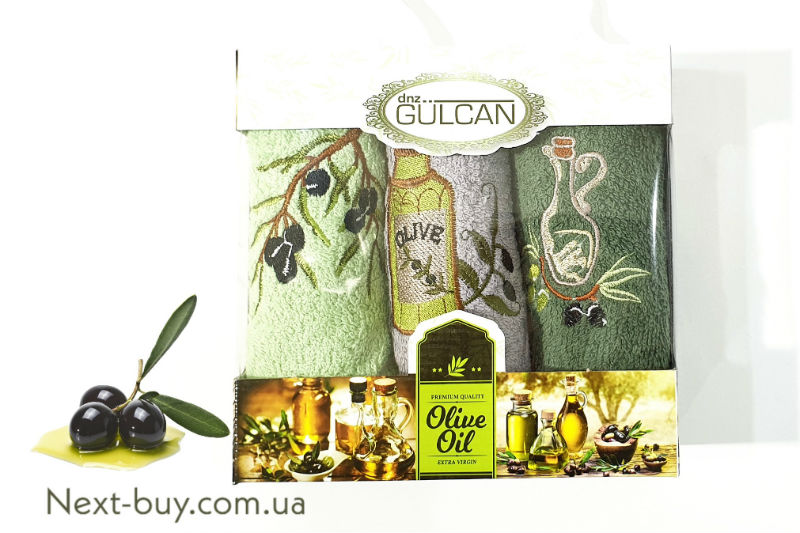 Набір кухонних рушників Gulcan olive oil 3шт. 30х50см