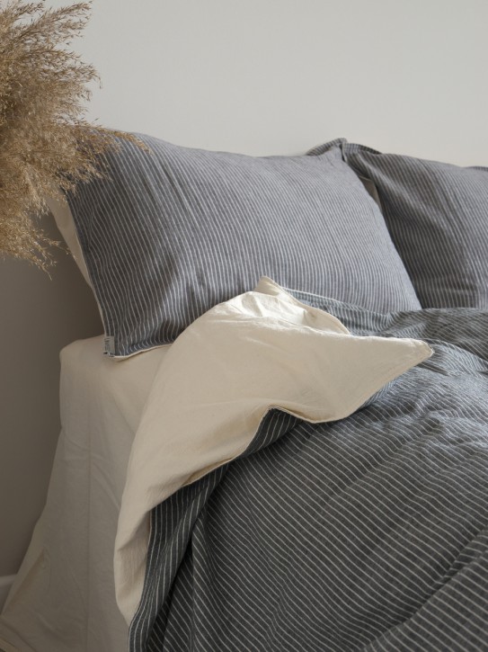 Постільна білизна Turkiz Melodi anthracite 200x220 з вареної бавовни