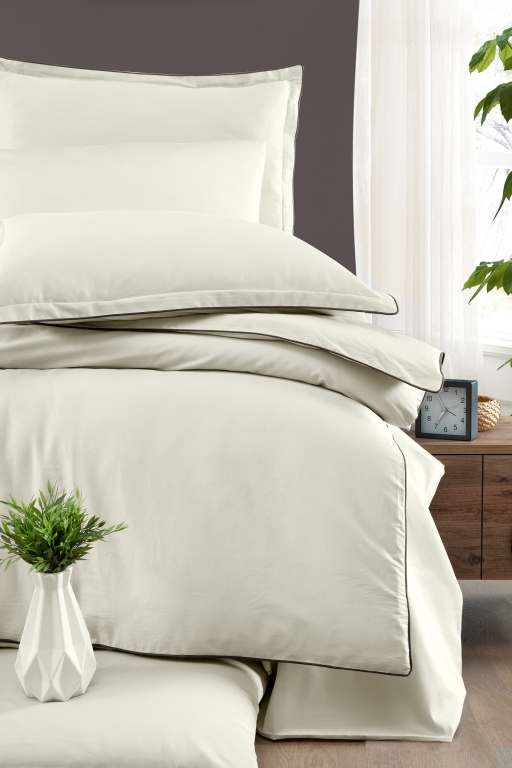 Постільна білизна Lucca cream La Romano premium сатин сімейний 160х220(2шт)