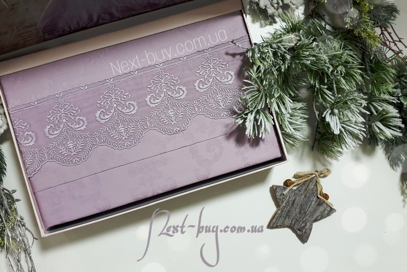 Maison D'or Mirabella Dantella Lilac постільна білизна 200x220см сатин жаккард фіолетовий