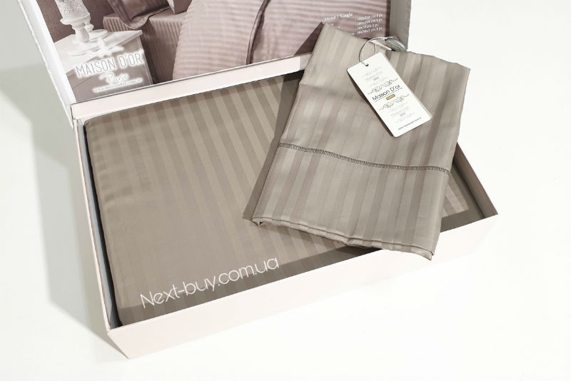 Maison D'or New Rails Stone постільна білизна полуторна 160x220см сатин