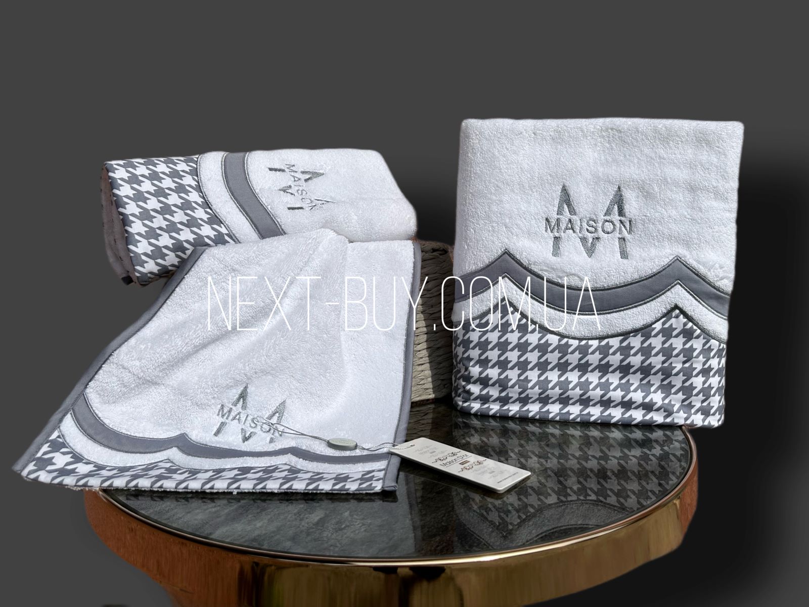 Набір рушників Maison Dor Lowes 3шт. махра сірий