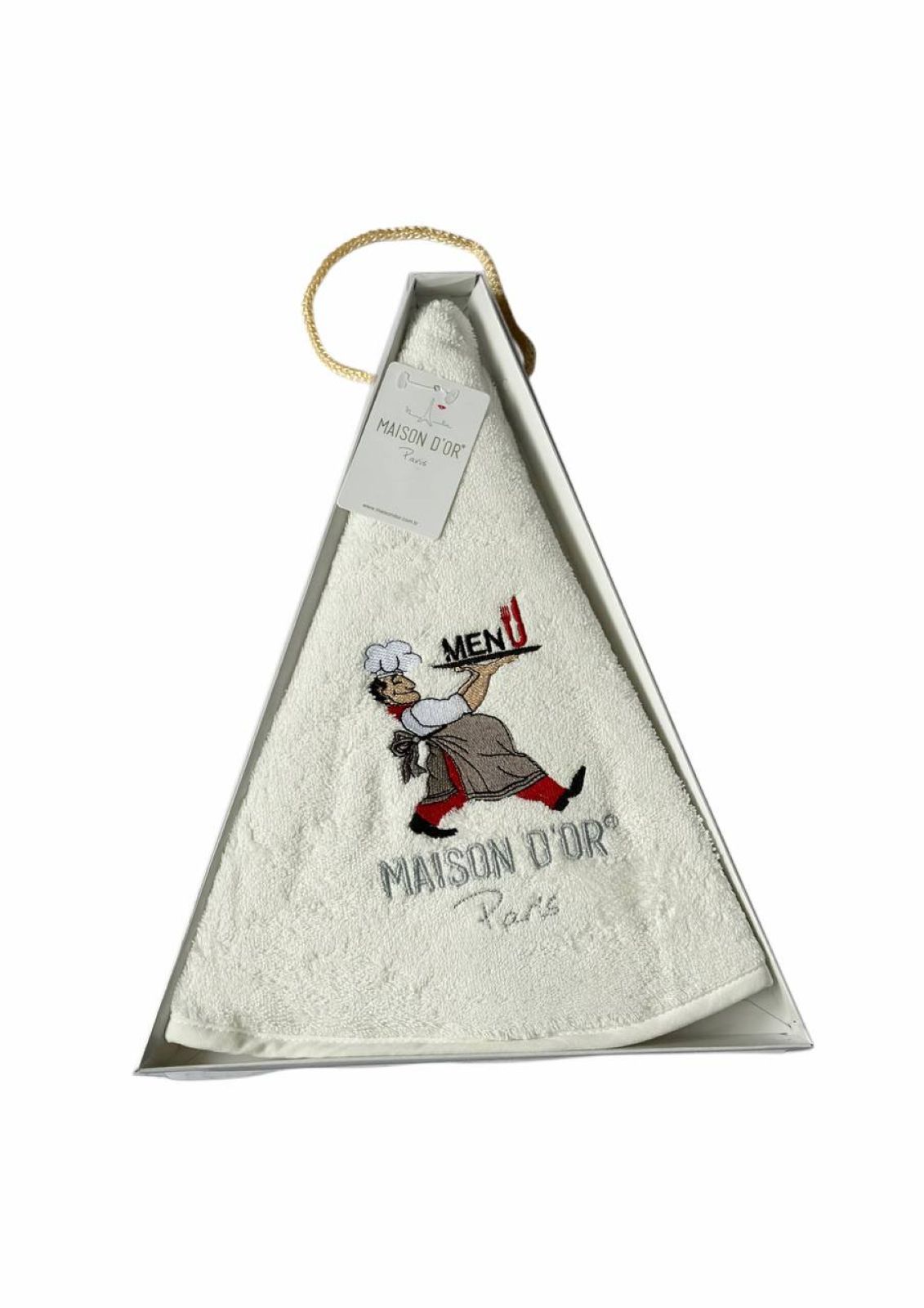 Maison D`or Maxi box круглий кухонний рушник 1шт 70х70 бавовна білий