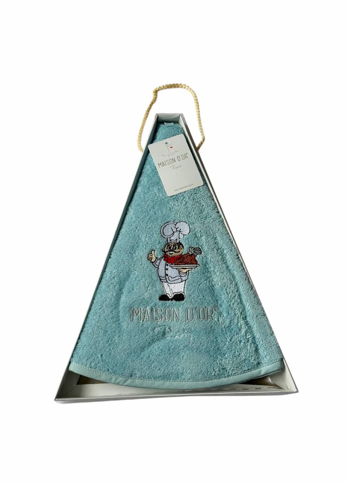 Maison D`or Maxi box круглий кухонний рушник 1шт 70х70 бавовна блакитний