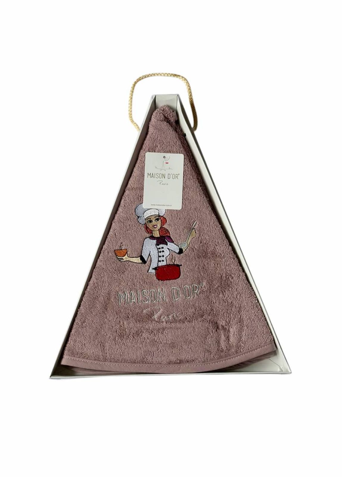 Maison D`or Maxi box круглий кухонний рушник 1шт 70х70 бавовна фіолетовий