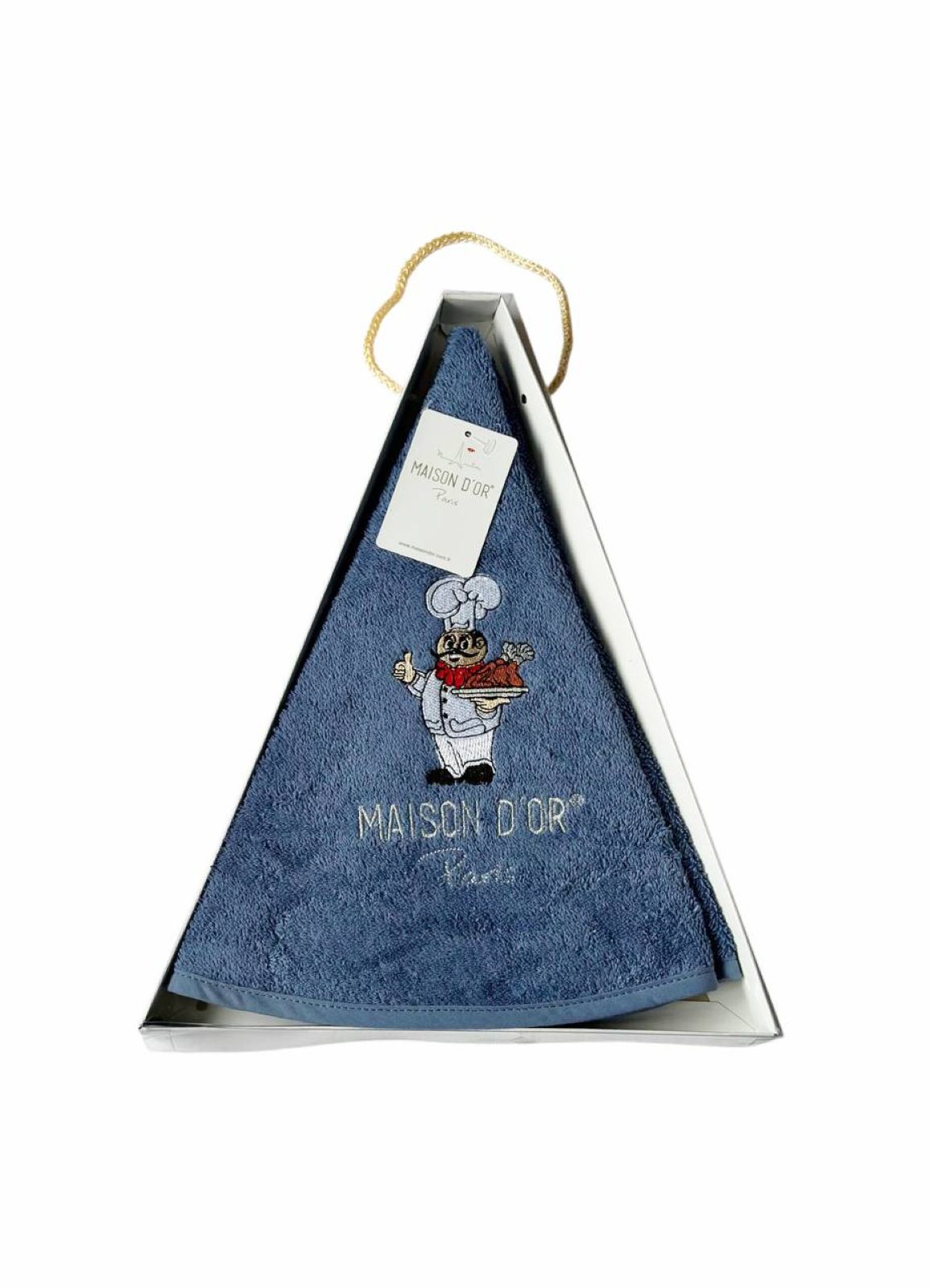 Maison D`or Maxi box круглий махрове кухонний рушник 1шт 70х70 бавовна синій