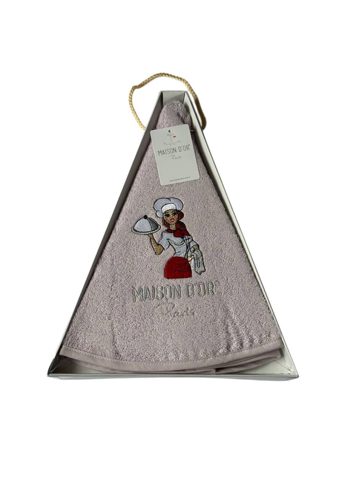 Maison D`or Maxi box круглий махрове кухонний рушник 1шт 70х70 бавовна бузковий