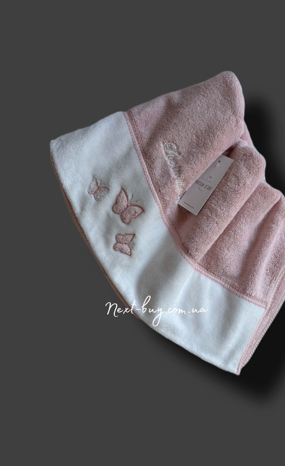 Maison D`or Monique Butterfly махровий рушник 50х100 Туреччина рожевий
