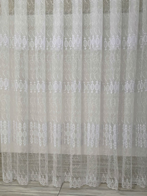 Фатин білий з візерунком "Рита" Туреччина