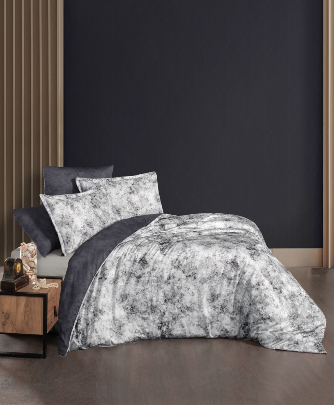 Постільна білизна Sirene Cobalt La Romano premium сатин евро 200х220