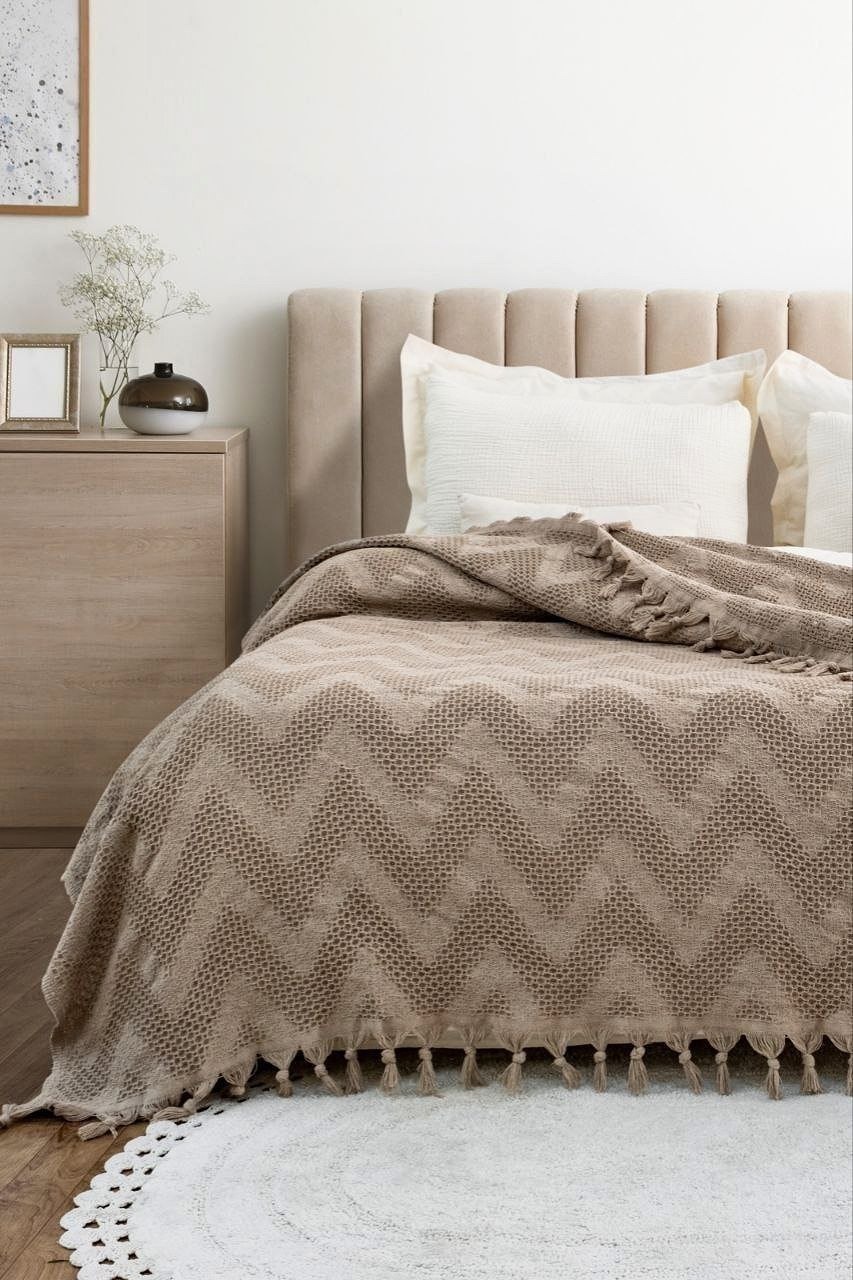 Натуральное, легкое пике Saheser Naomi Bej евро Турция