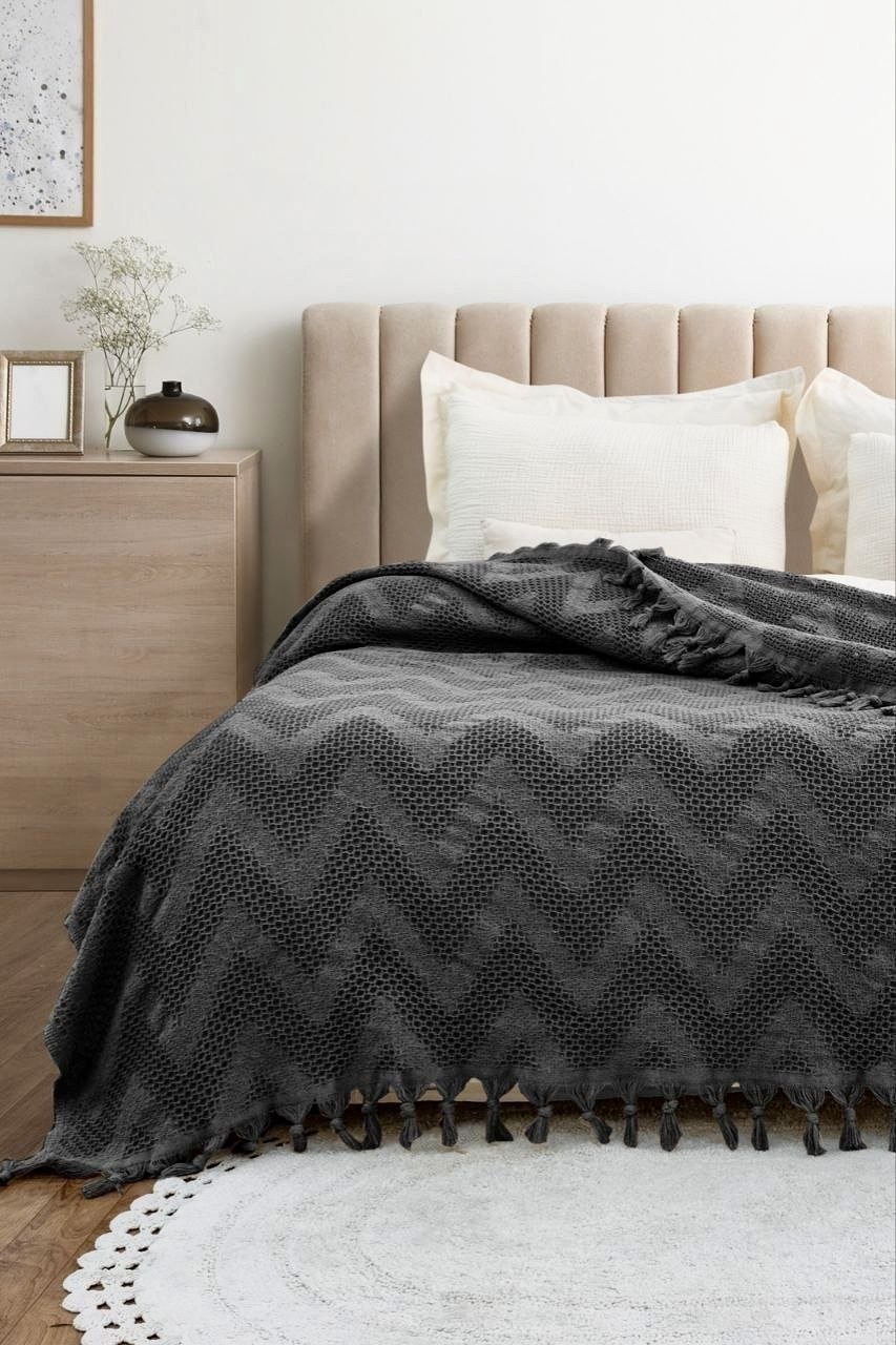 Натуральное, легкое пике Saheser Naomi Antrasit евро Турция