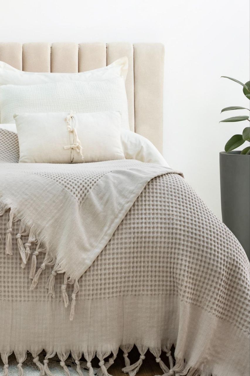 Натуральное, легкое пике Saheser Torino Bej евро Турция