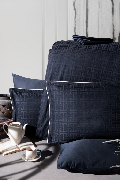 Постільна білизна Rodel Navy blue La Romano premium сатин евро 200х220