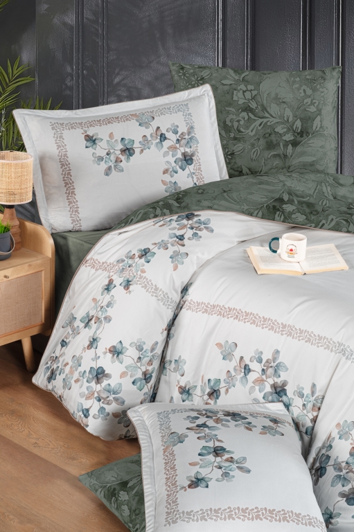 Постільна білизна Lina Green La Romano premium сатин евро 200х220