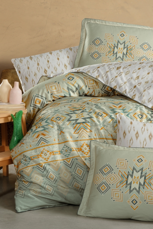 Постільна білизна Rian Aqua La Romano premium сатин евро 200х220