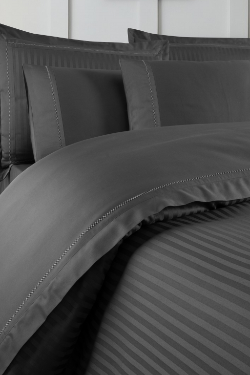 Постільна білизна Orcella Grey La Romano premium сатин Євро 200×220