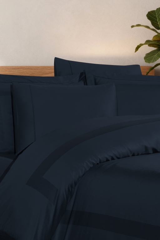 Постільна білизна Montova Navy Blue La Romano premium сатин Євро 200×220