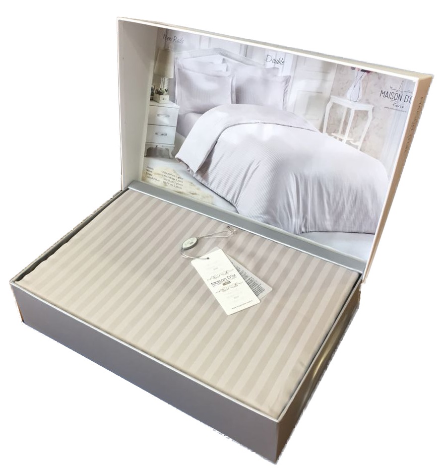 Maison D'or New Rails Double Gray постільна білизна Maison 200x220см сатин сірий