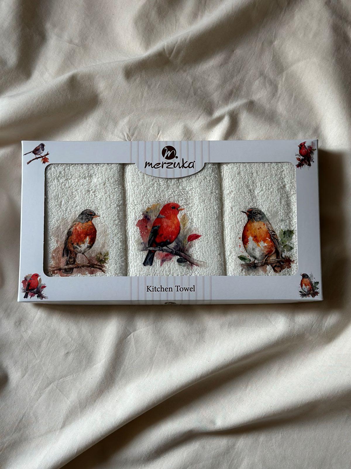 Набір кухонних рушників Merzuka Birds 3шт. 30х50см