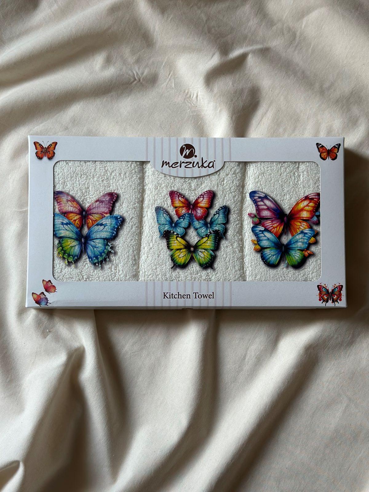 Набір кухонних рушників Merzuka Butterflies 3шт. 30х50см
