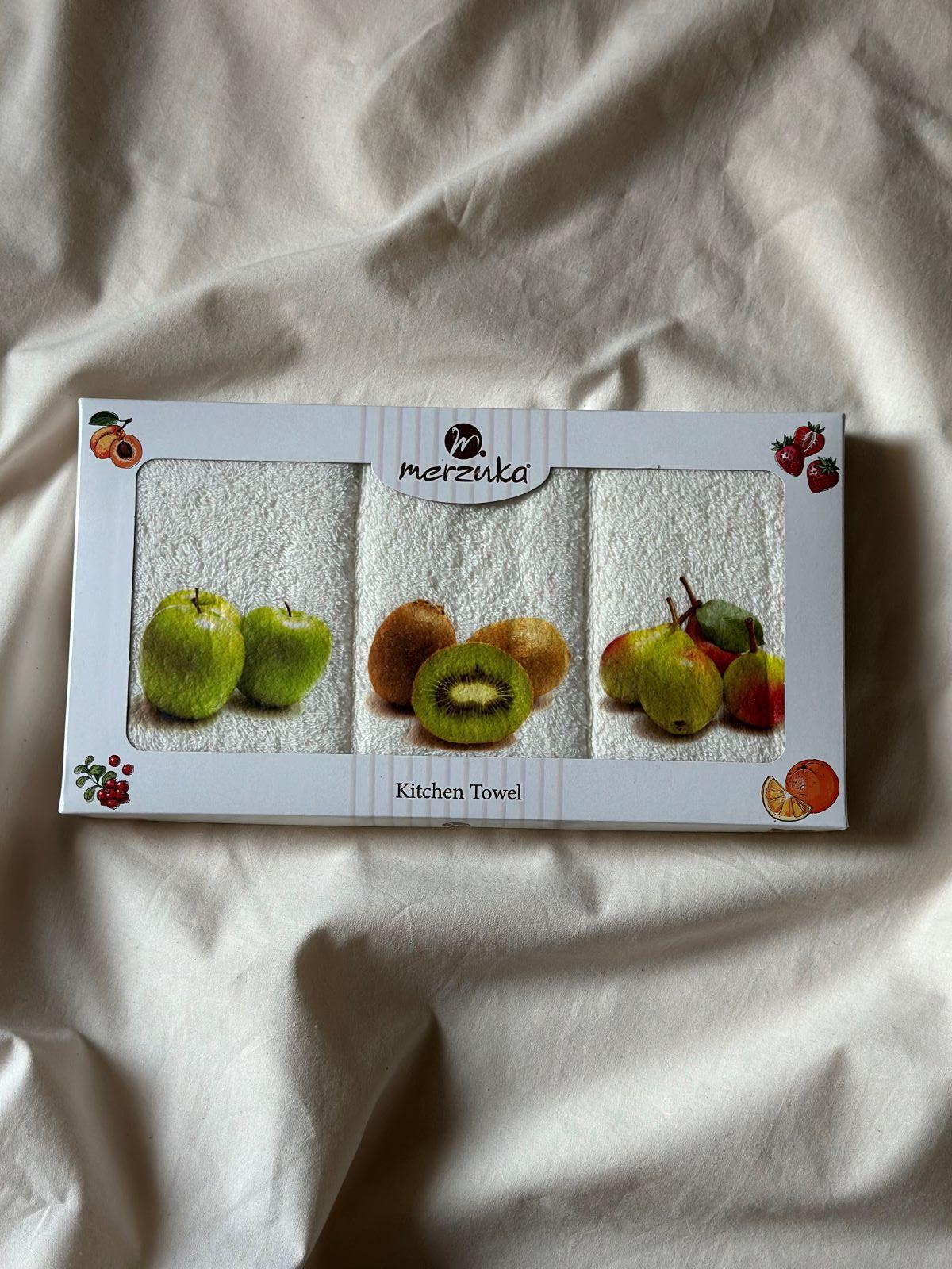 Набір кухонних рушників Merzuka Fruits 3шт. 30х50см