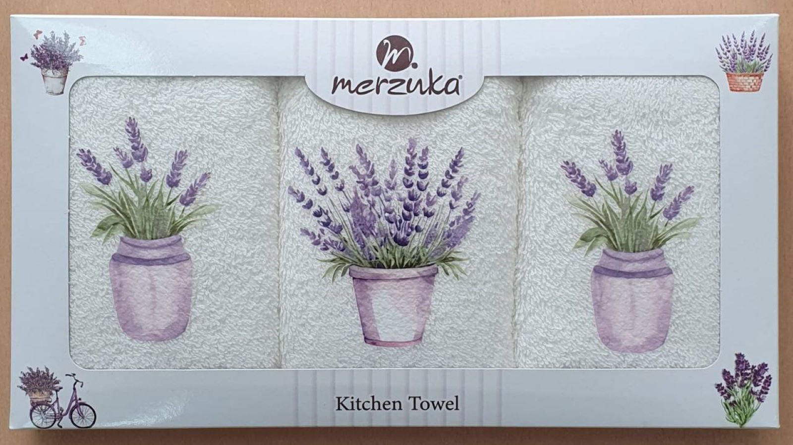 Набір кухонних рушників Merzuka Garden lavender 3шт. 30х50см