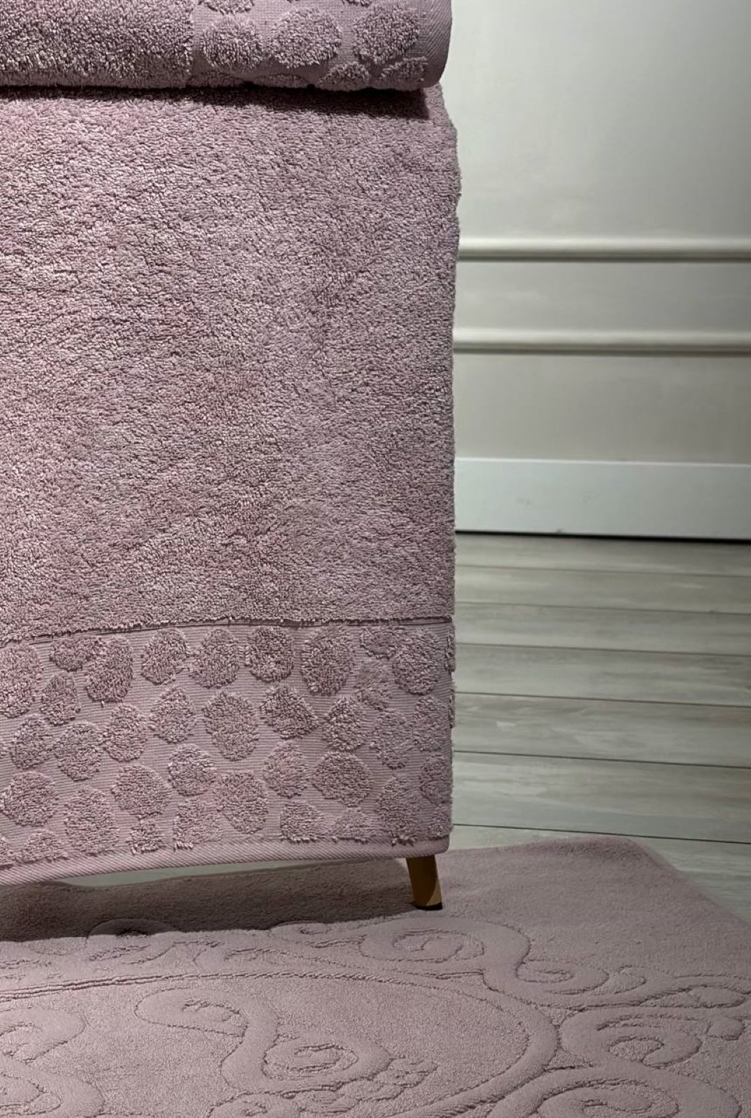 Комплект подарункових рушників Cestepe Lux cotton фіолетовий  3шт. Туреччина