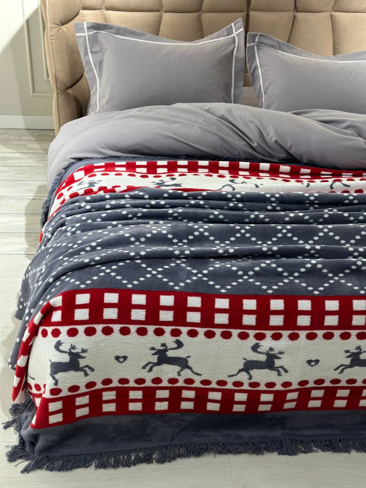 Плед Chrismas бавовняний 200х220 Туреччина
